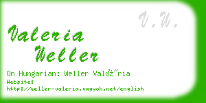 valeria weller business card